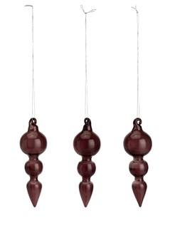 Habitat 3pk Tree Accessories Pack - Plum Glass Finials, £6, 144506406