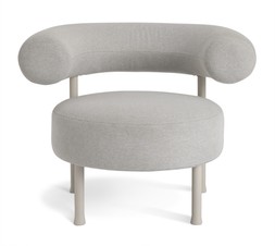 Habitat 60 Tuva Fabric Curved Chair - Grey, £225, 3413924