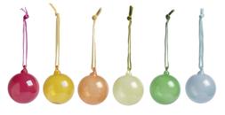 Habitat 6pk Baubles - 6cm Round Glass Brights, £8, 144542870