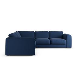 Habitat AYR 4 Seater Corner Aquaclean Chenille Navy Blue 2