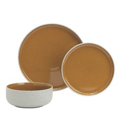Habitat Gloss Raw Edge 12pc Dinner Set - Camel, £38, 4072182
