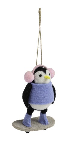 Habitat Single Decoration - Felt Skateboard Penguin, £5, 5797741