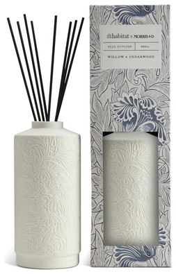 Habitat x Morris & Co 500ml Ceramic Diffuser - Willow & Cedarwood, £24, 7123997