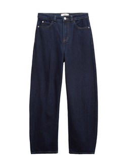 M&S High Waisted Crease Front Barrel Jeans, £38