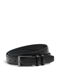 M&S Leather Smart Belt, Black, £22