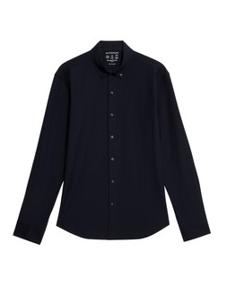 Autograph Slim Fit Cotton Stretch 360 Flex Shirt £40 Black