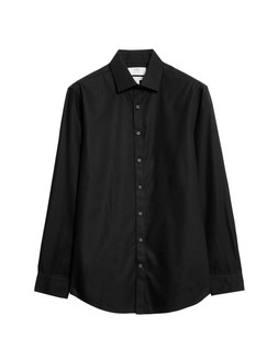 M&S Collection Slim Fit Ultimate Non Iron Cotton Shirt Black £40