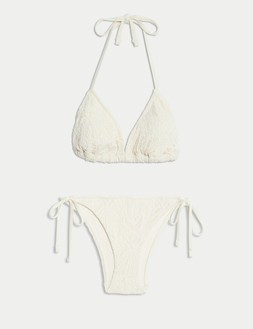 M&S JAQUARD BIKINI TOP £35, JAQUARD BIKINI BOTTOM£15