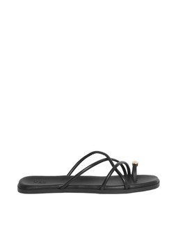 M&S SAMMIE GOLD TOE LOOP MULE BLACK £35 (1)