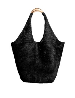 M&S Black Straw Tote £49.50