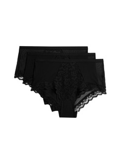 M&S Collection 3pk Lace High Rise Short £10 (2)