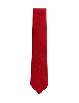 M&S SARTORIAL Textured Pure Silk Tie Red £20