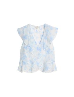 M&S The Edit Blue and White Blouse £35